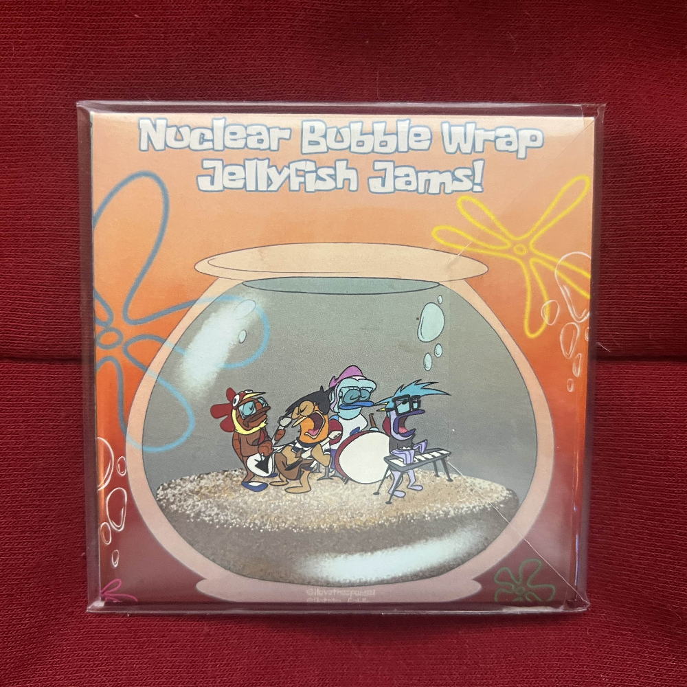 Photograph of a CD of Jellyfish Jams by Nuclear Bubble Wrap