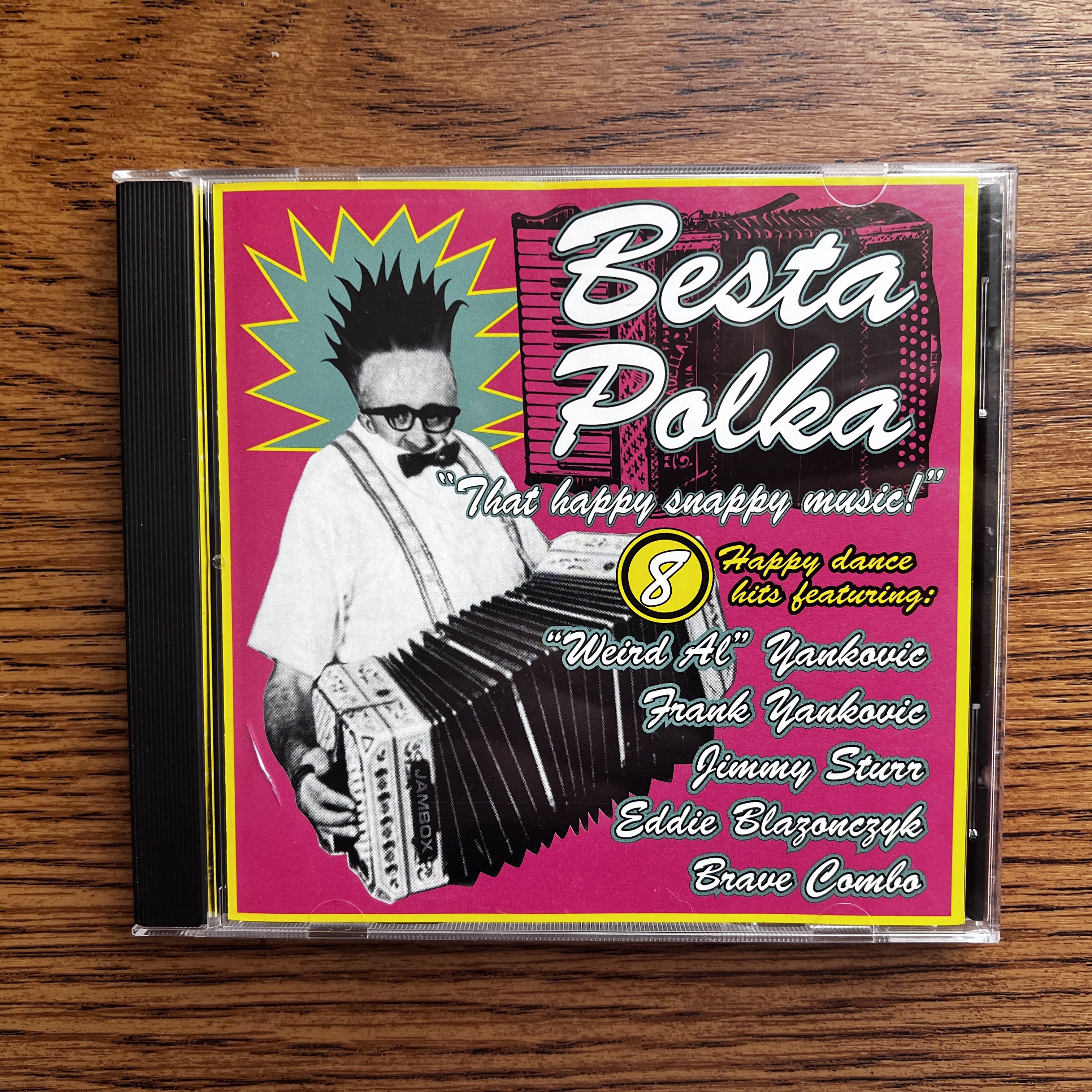 Photograph of a CD of Besta Polka: That Happy Snappy Music