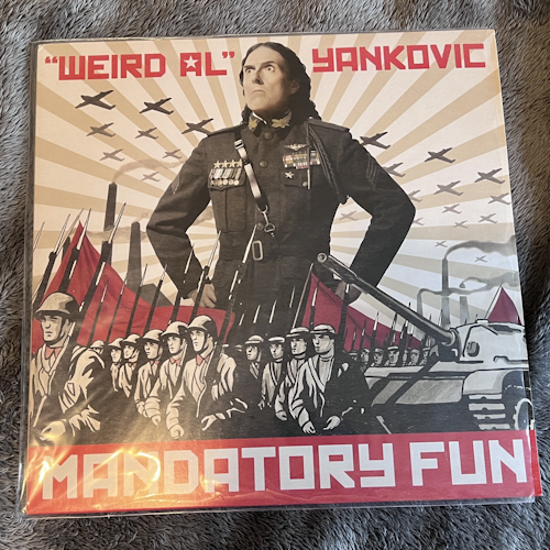Photograph of an LP of Mandatory Fun by Weird Al Yankovic