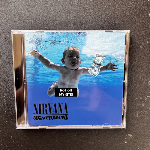 Photograph of a CD of Nevermind by Nirvana