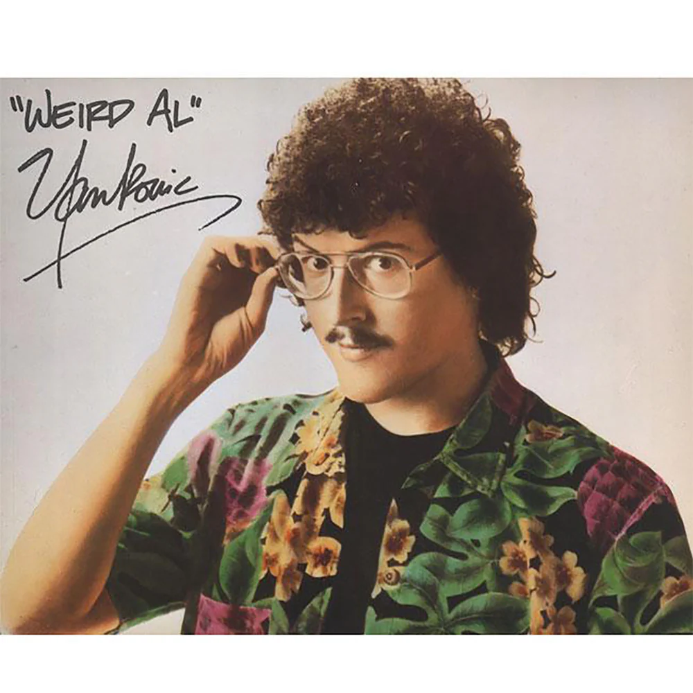 Photograph of Weird Al's ''classic look'' from the 80s.