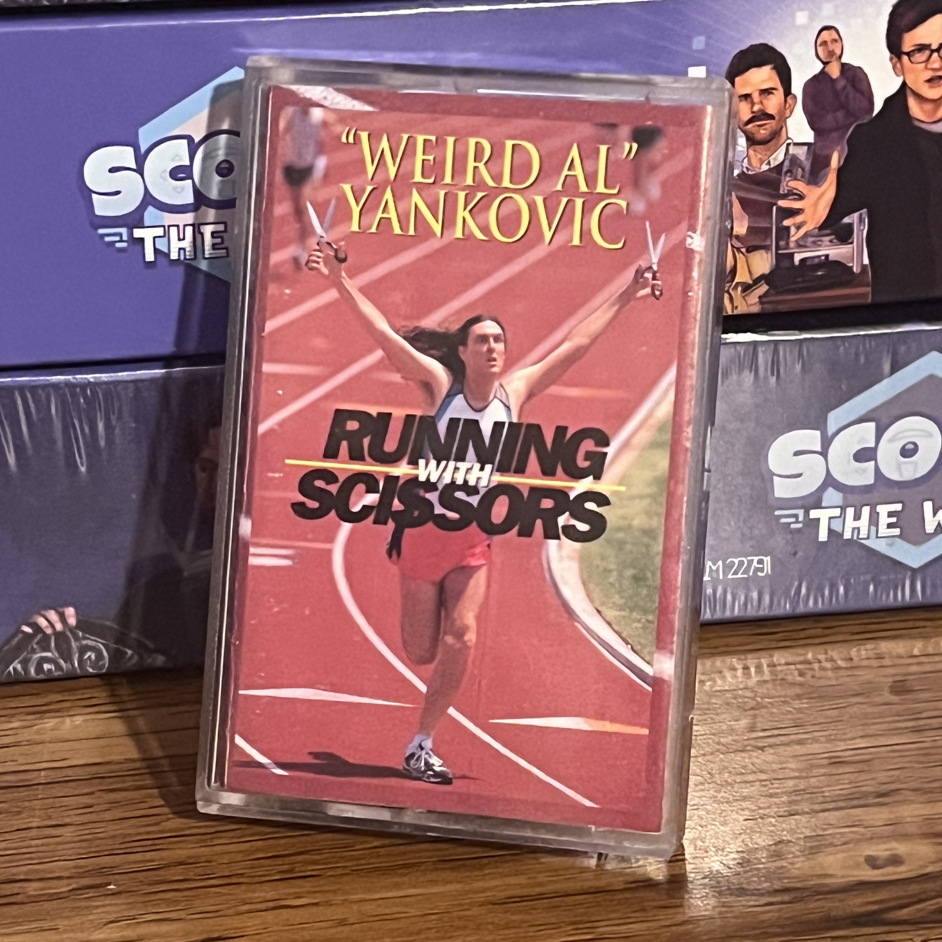 Photograph of a cassette of Running With Scissors by Weird Al Yankovic