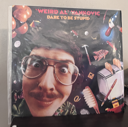 Photograph of an LP of Dare to be Stupid by Weird Al Yankovic