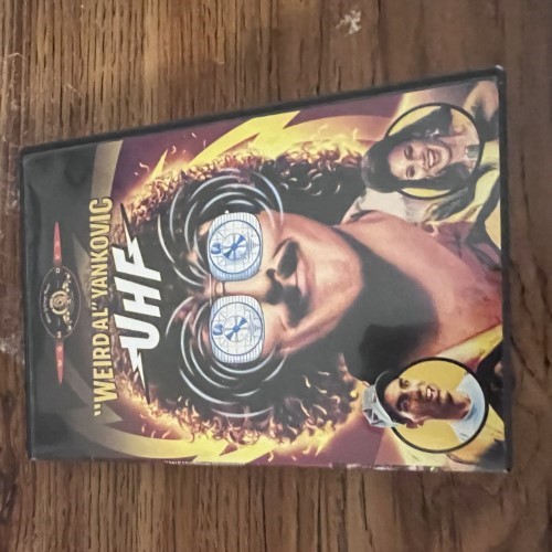 Photograph of a DVD of UHF by Weird Al Yankovic