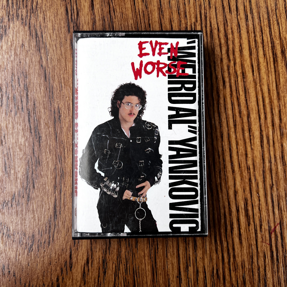 Photograph of a cassette of Even Worse by Weird Al Yankovic